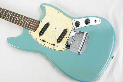 c. 1966 Fender Mustang Daphne Blue w/ OHSC! Offset Kurt Cobain Nirvana!