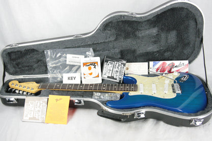 1995 Fender USA Stratocaster Plus Deluxe American Strat! Floyd Rose Ash Blue Burst