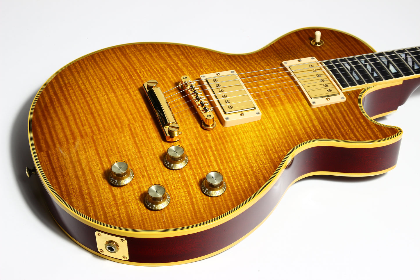 KILLER TOP! 2007 Gibson Custom Shop Les Paul Figured w/ Super 400 Inlays Limited Edition -- 25/50 vibes, Butterscotch, 1959 '59 The Best!