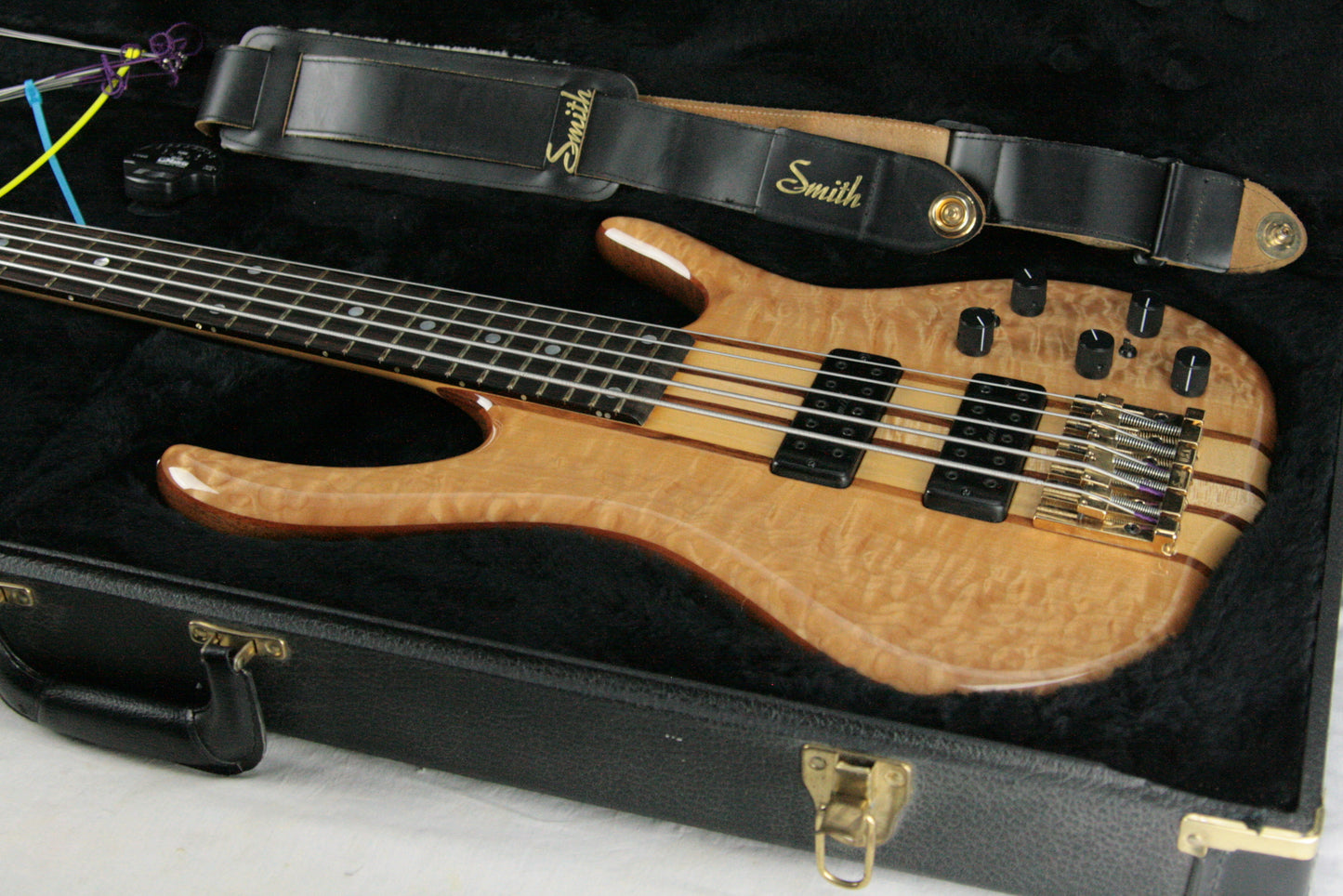 CLEAN 2006 Ken Smith BSR 5EG Elite 5-String Bass! Tiger Maple QUILT Top! Neck-Thru