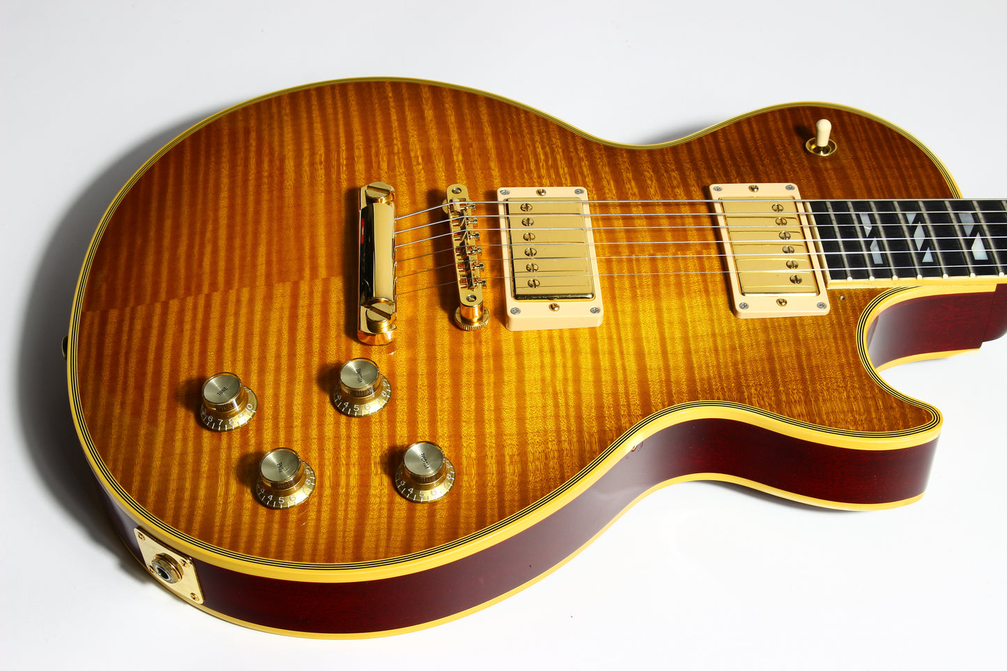 KILLER TOP! 2007 Gibson Custom Shop Les Paul Figured w/ Super 400 Inlays Limited Edition -- 25/50 vibes, Butterscotch, 1959 '59 The Best!