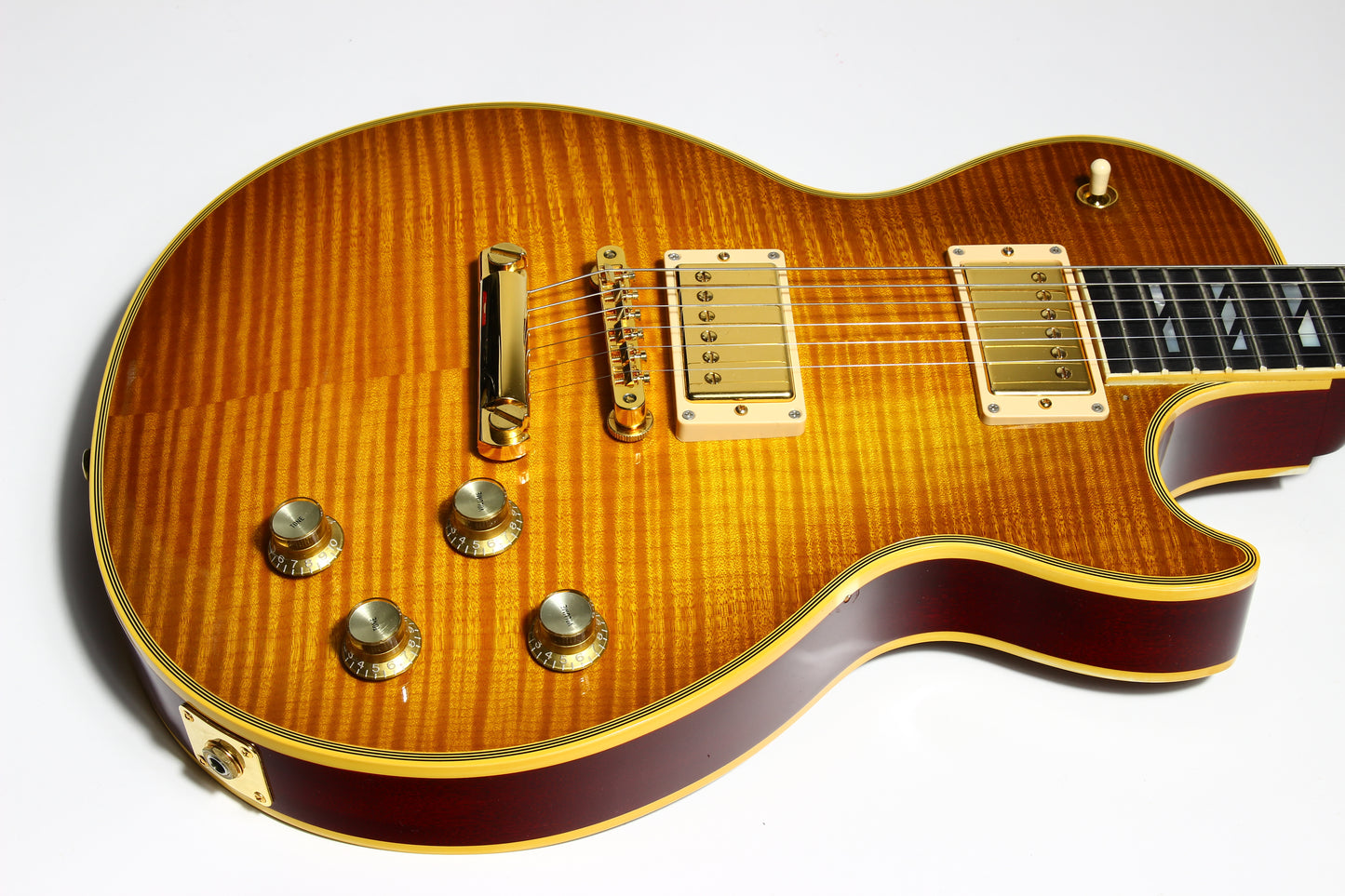 KILLER TOP! 2007 Gibson Custom Shop Les Paul Figured w/ Super 400 Inlays Limited Edition -- 25/50 vibes, Butterscotch, 1959 '59 The Best!