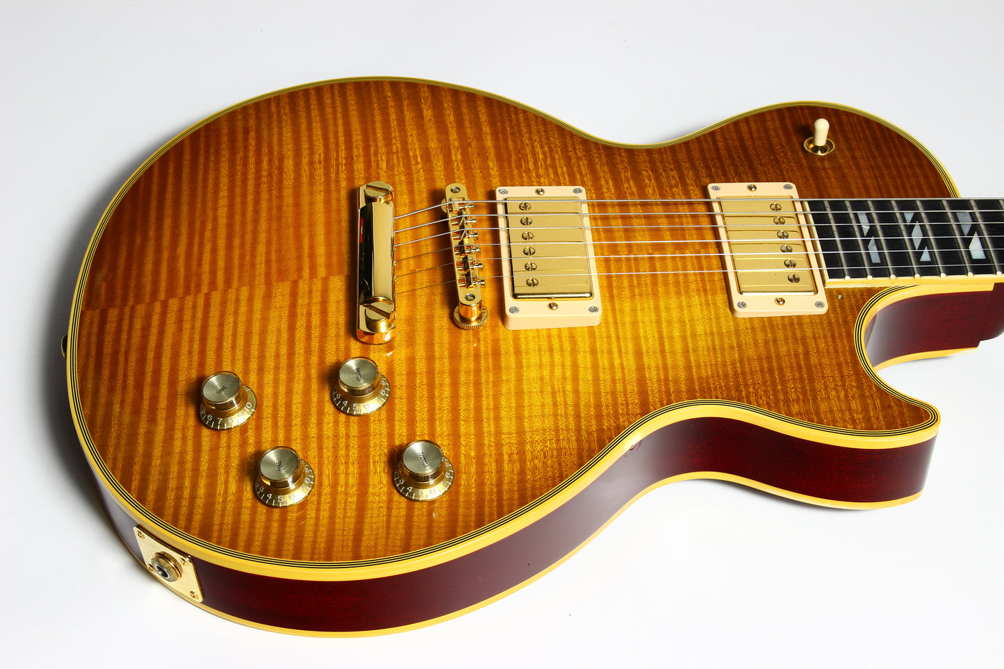 KILLER TOP! 2007 Gibson Custom Shop Les Paul Figured w/ Super 400 Inlays Limited Edition -- 25/50 vibes, Butterscotch, 1959 '59 The Best!