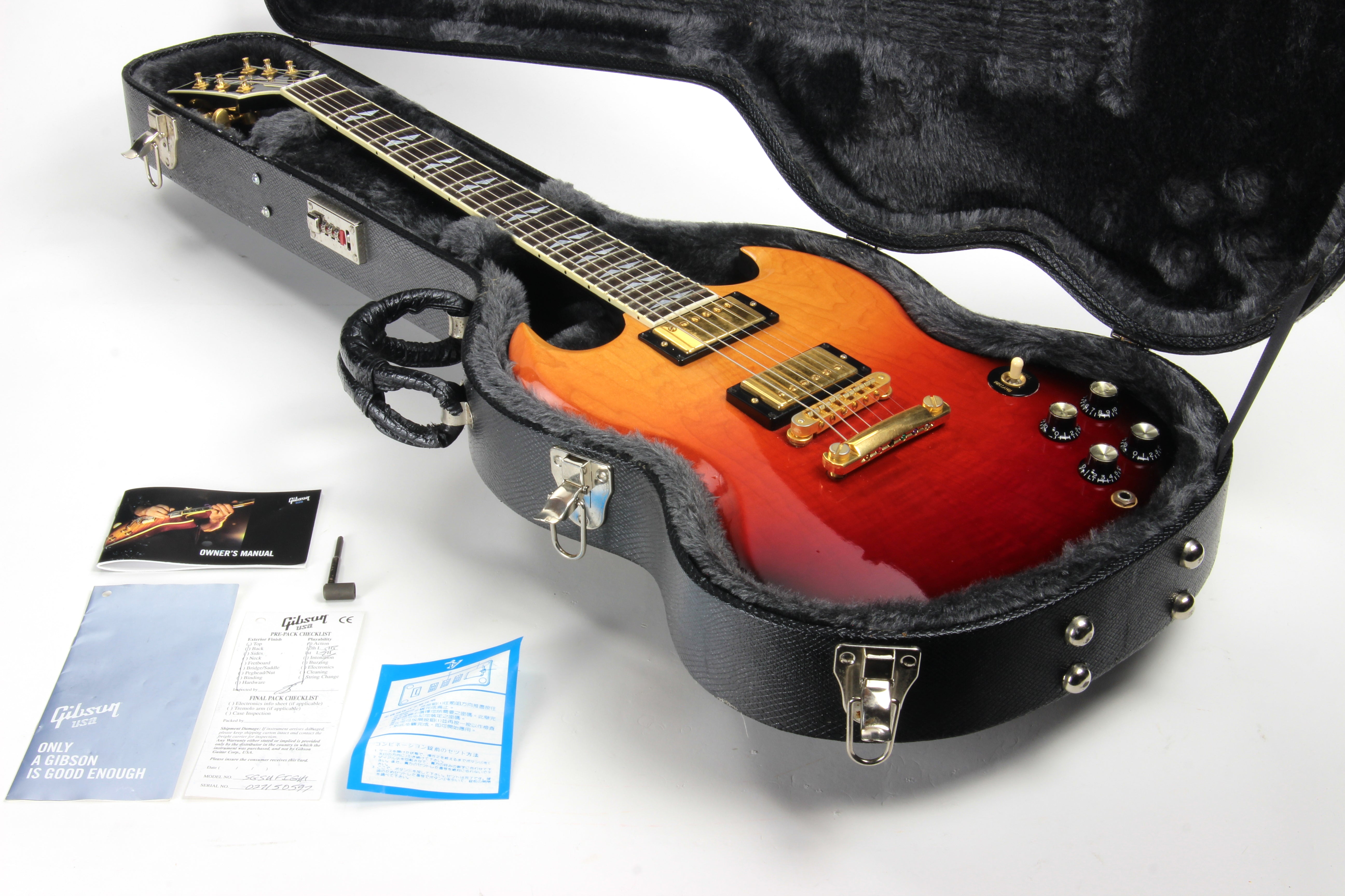 *SOLD*  2005 Gibson SG Supreme LavaBurst - Ebony Fretboard, Les Paul Custom Inlays, Flametop!