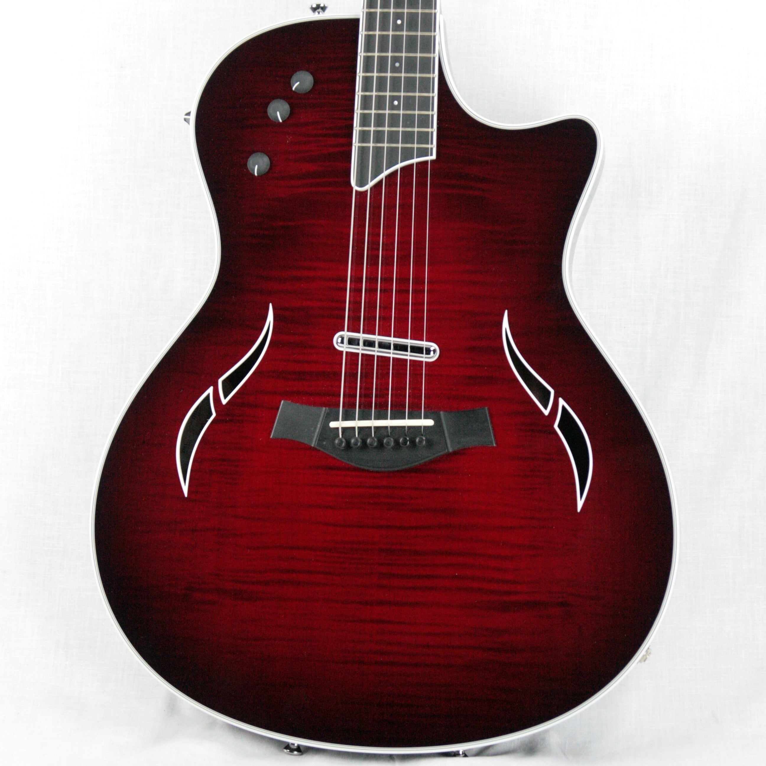 *SOLD*  2013 Taylor T5-S1 Standard Red Edgeburst Acoustic Electric Hybrid Thinline