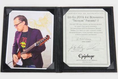 2016 Epiphone Limited Edition Treasure Firebird I Joe Bonamassa - Polymist Gold, Signed COA, Gibson