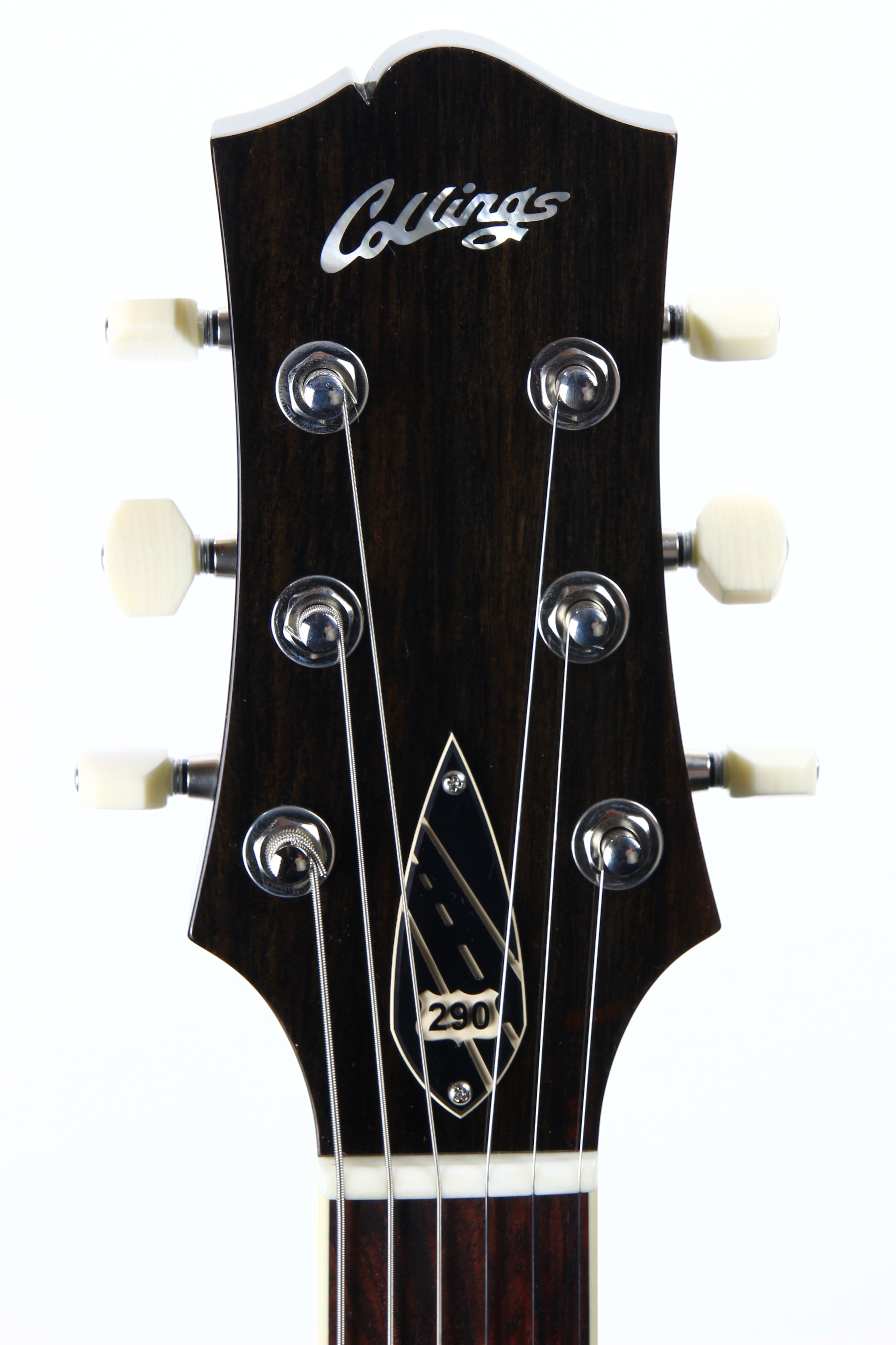 Collings headstock with brand logo