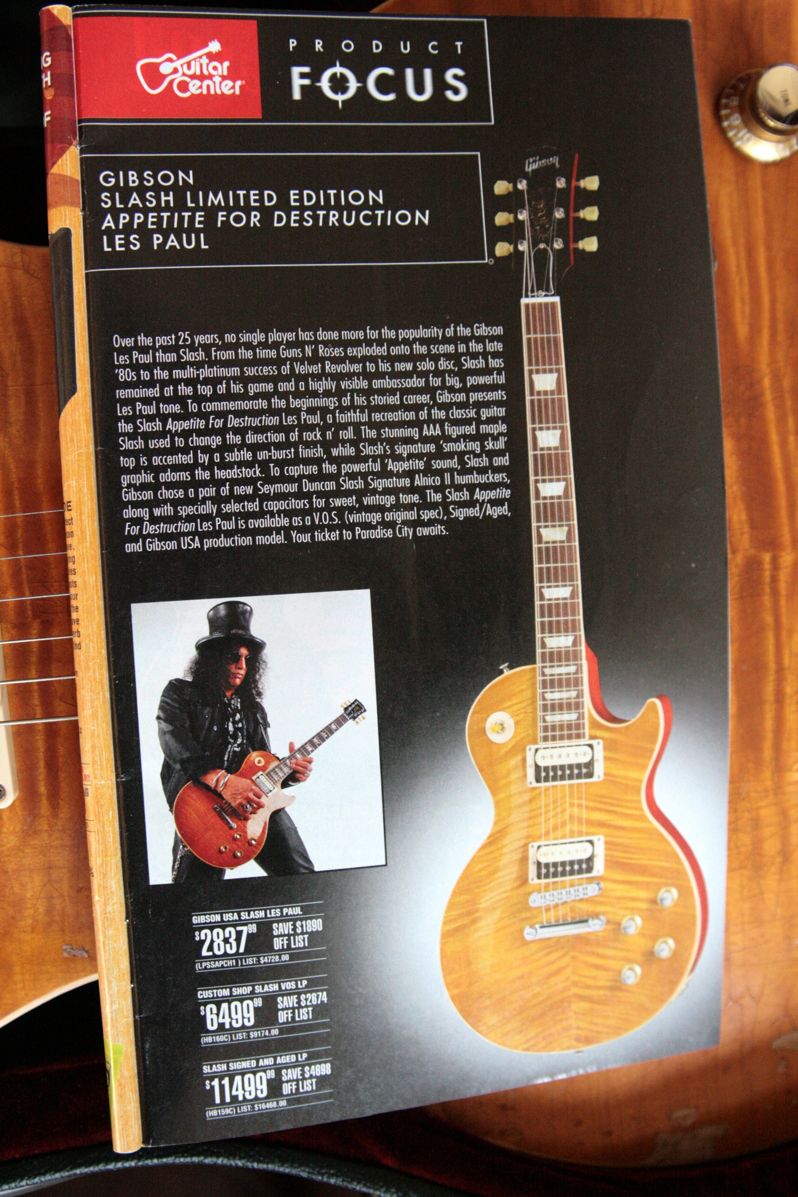 2010 Gibson SLASH #5 AFD Les Paul AGED SIGNED Appetite For Destruction ...