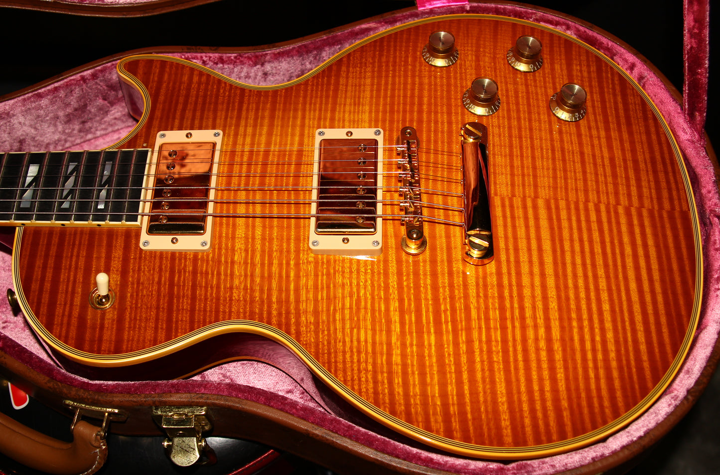 KILLER TOP! 2007 Gibson Custom Shop Les Paul Figured w/ Super 400 Inlays Limited Edition -- 25/50 vibes, Butterscotch, 1959 '59 The Best!