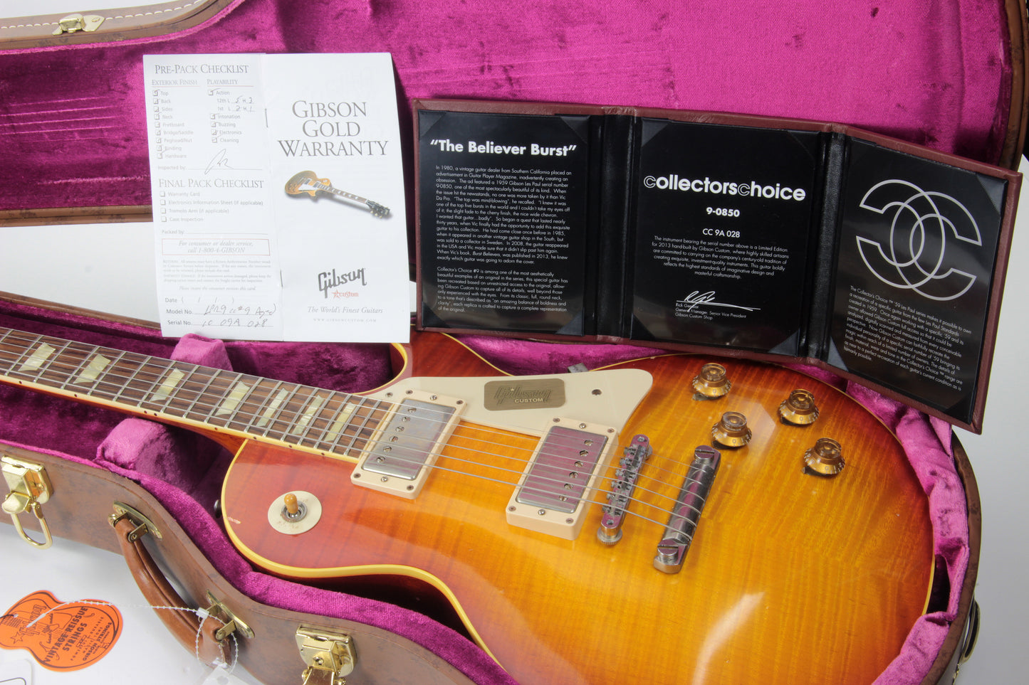 Gibson 1959 Collector's Choice #9 Believer Burst '59 Les Paul R9 Aged Reissue - 2013 Vic DaPra