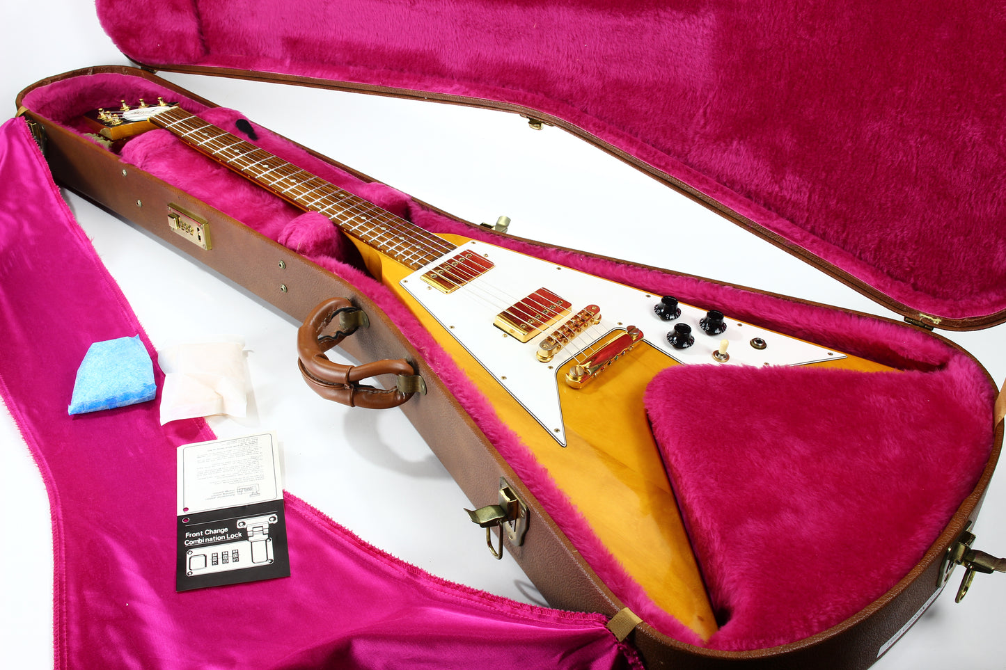 1994 Gibson Custom Shop Edition '67 Flying V PRIMAVERA -- Rare Model, Natural, 1967 Reissue Vee!