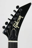 RARE 1987 Gibson U2 Floyd Rose Flying V Raised Logo US-1 - Black Neck-Through Super Strat