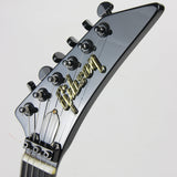 RARE 1987 Gibson U2 Floyd Rose Flying V Raised Logo US-1 - Black Neck-Through Super Strat