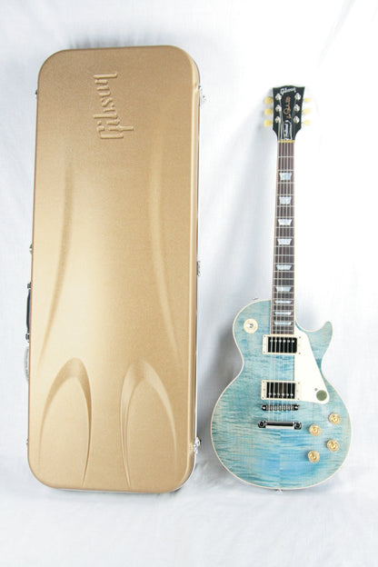 2015 Gibson Les Paul Traditional FIGURED OCEAN BLUE! Flametop Plus standard