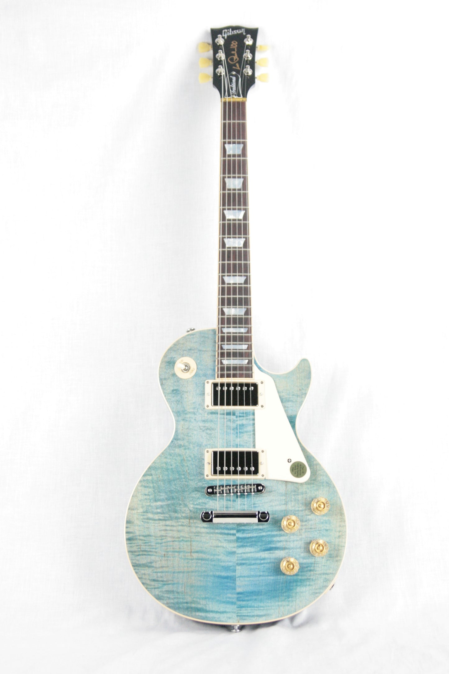 2015 Gibson Les Paul Traditional FIGURED OCEAN BLUE! Flametop Plus standard