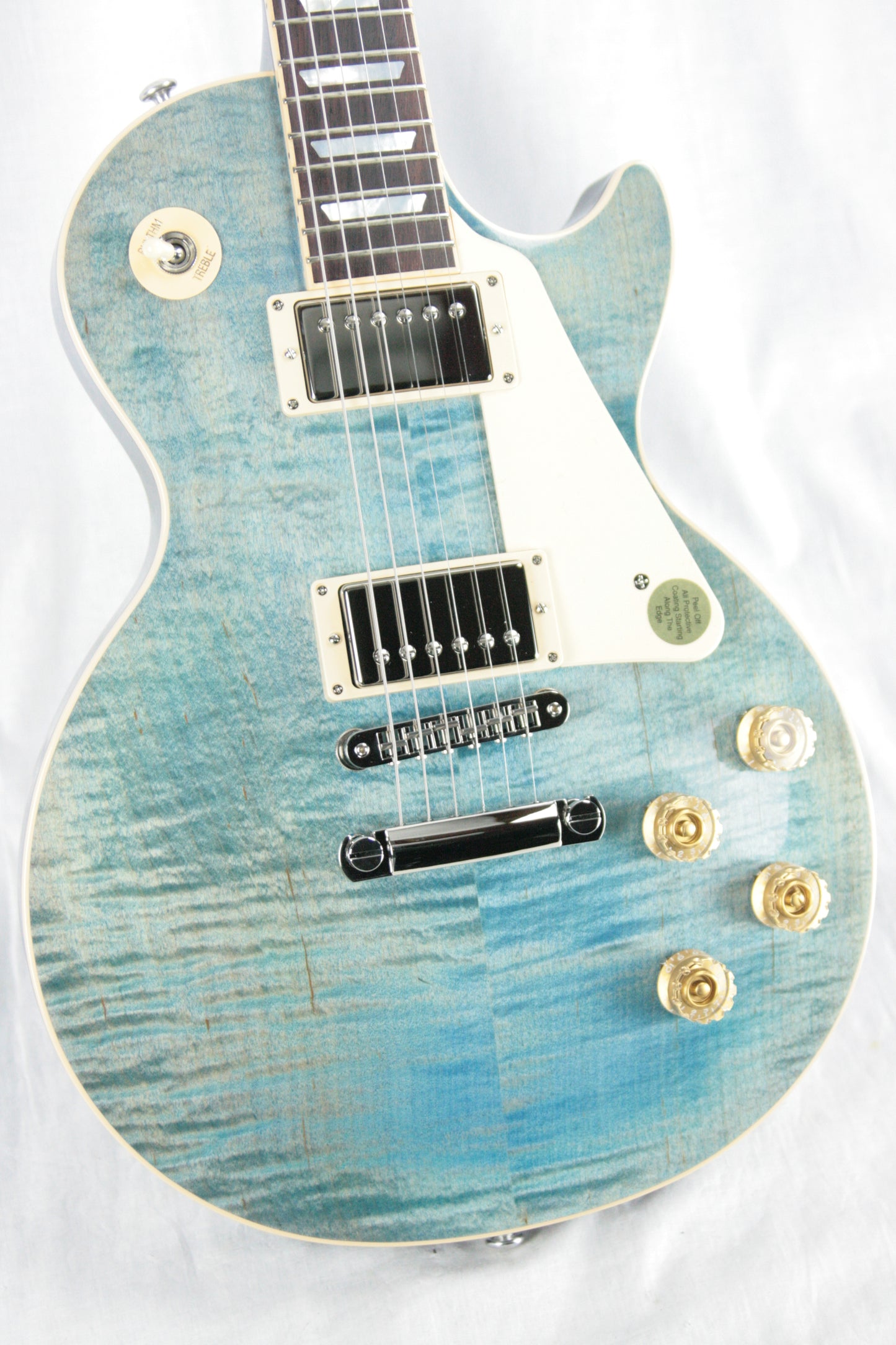 2015 Gibson Les Paul Traditional FIGURED OCEAN BLUE! Flametop Plus standard