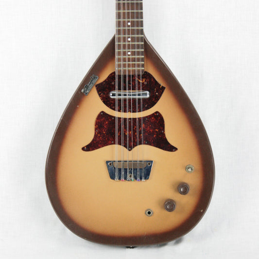 1960s Danelectro Bellzouki Model 7010 Vincent Bell Vintage 12 String USA Teardrop vox