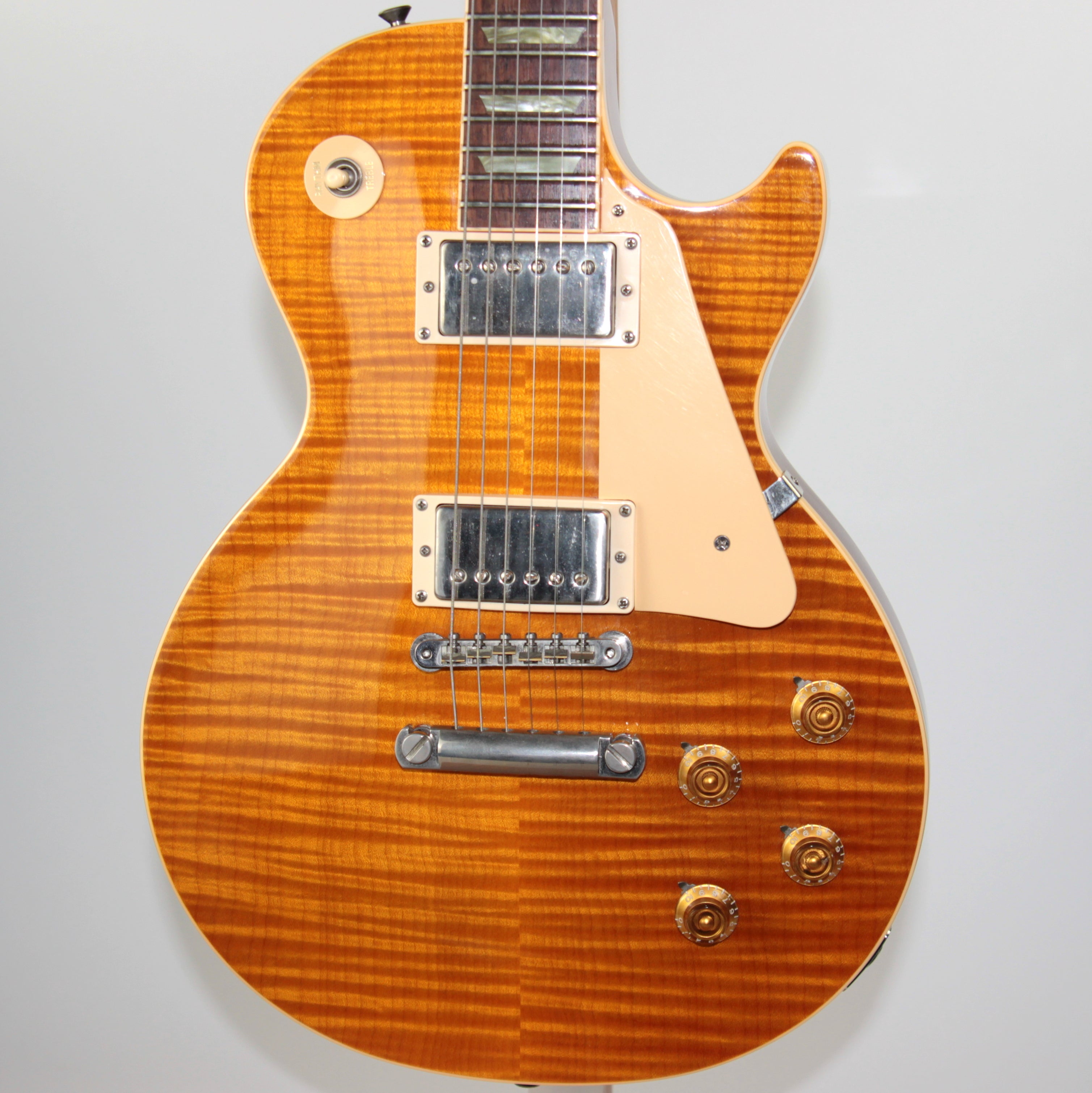 *SOLD*  1997 Gibson Les Paul Classic PREMIUM PLUS Translucent Amber KILLER FLAMETOP! standard