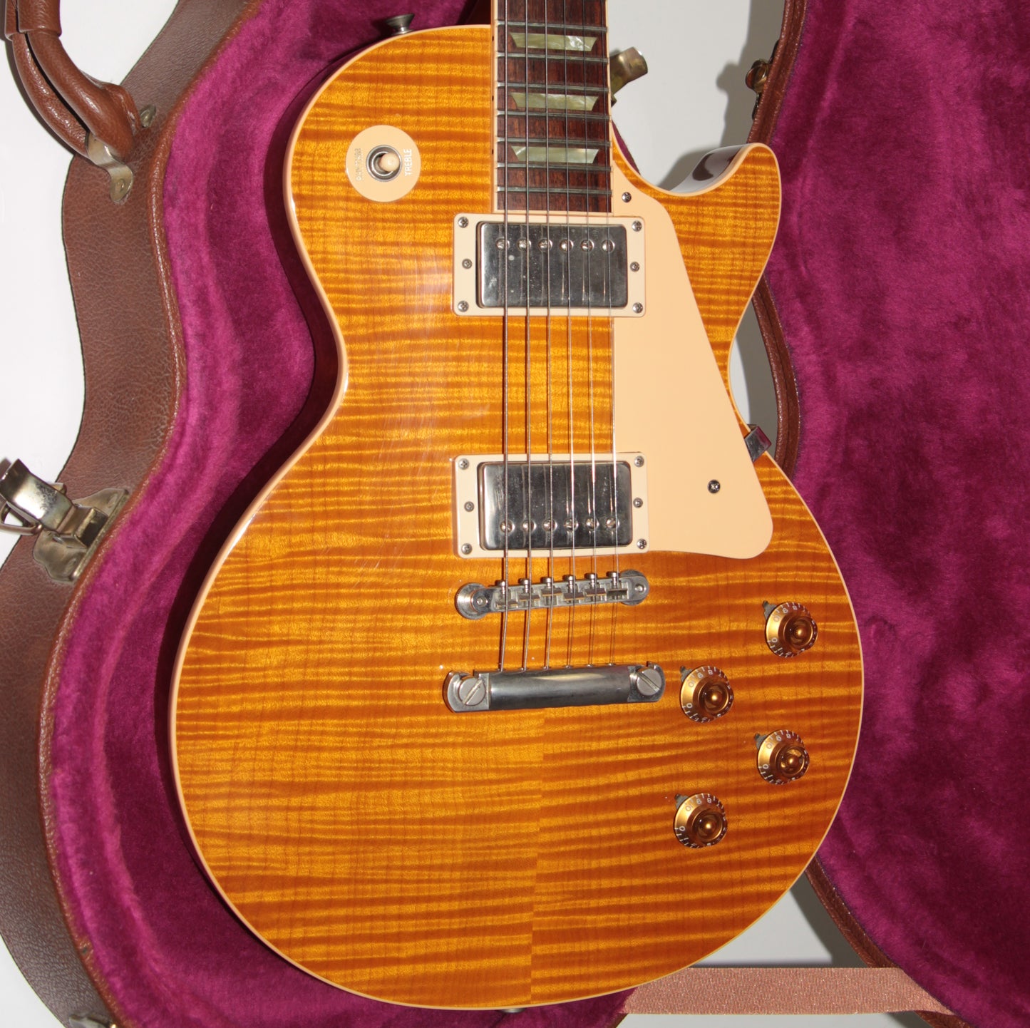 1997 Gibson Les Paul Classic PREMIUM PLUS Translucent Amber KILLER FLAMETOP! standard