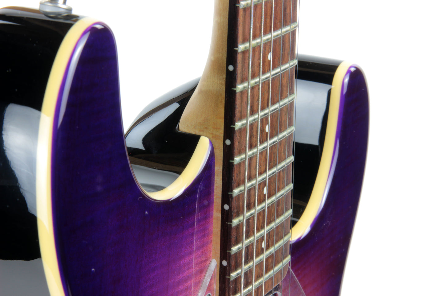 2008 Ernie Ball Music Man SM-Y2D Steve Morse Purple Sunset w/ Matching Headstock! Flametop