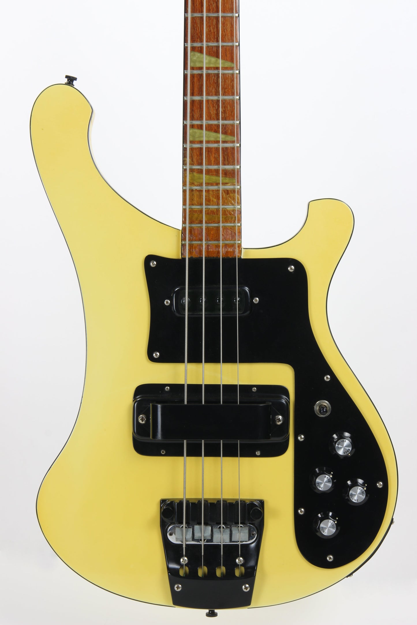 1986 Rickenbacker 4003 Tuxedo White Electric Bass Guitar - Vintage 1980's 4001 Black Binding!