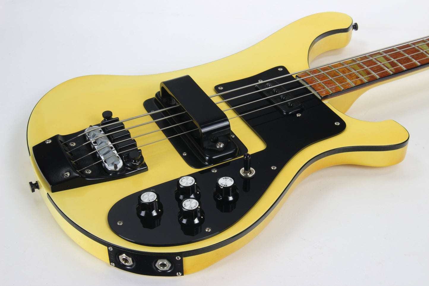 1986 Rickenbacker 4003 Tuxedo White Electric Bass Guitar - Vintage 1980's 4001 Black Binding!