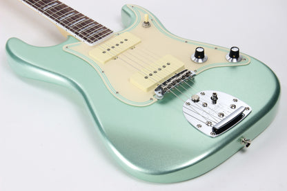 Fender American Jazz Stratocaster Strat Parallel Universe - USA Mystic Surf Green, Block Inlays, '65 Pure Vintage Pups, Matching H/S!