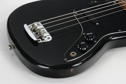 1978 Fender Musicmaster Bass Black w/ Rosewood Board - Vintage 1970's, Sounds Great!