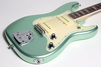 Fender American Jazz Stratocaster Strat Parallel Universe - USA Mystic Surf Green, Block Inlays, '65 Pure Vintage Pups, Matching H/S!