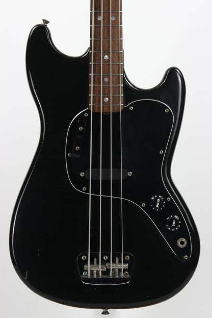 1978 Fender Musicmaster Bass Black w/ Rosewood Board - Vintage 1970's, Sounds Great!