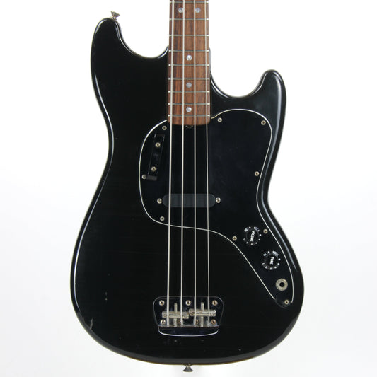 1978 Fender Musicmaster Bass Black w/ Rosewood Board - Vintage 1970's, Sounds Great!