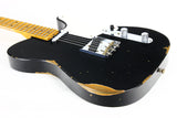 *SOLD*  2019 Fender Custom Shop LTD Roasted Pine Double Esquire Relic Telecaster - Aged Black, White Guard, Nocaster