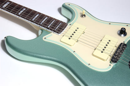 Fender American Jazz Stratocaster Strat Parallel Universe - USA Mystic Surf Green, Block Inlays, '65 Pure Vintage Pups, Matching H/S!