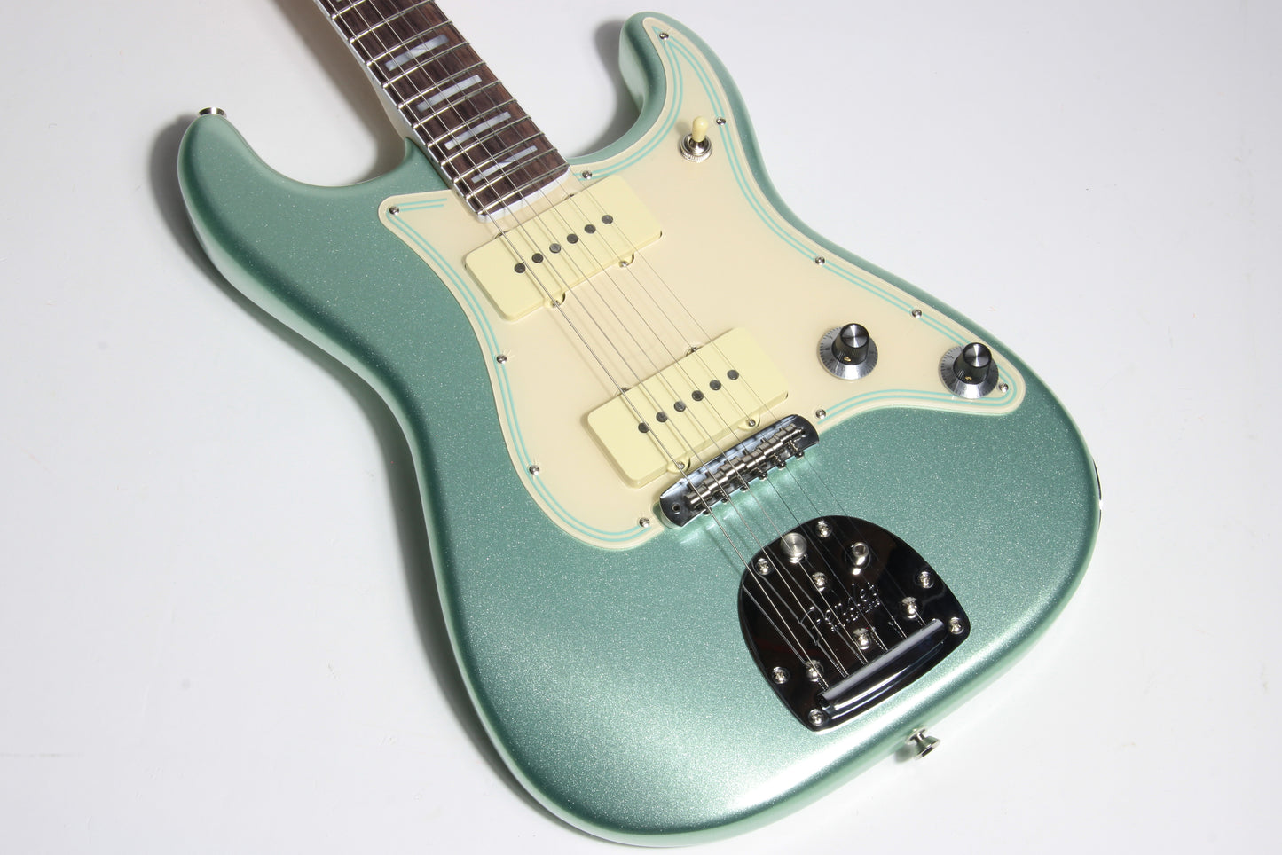 Fender American Jazz Stratocaster Strat Parallel Universe - USA Mystic Surf Green, Block Inlays, '65 Pure Vintage Pups, Matching H/S!