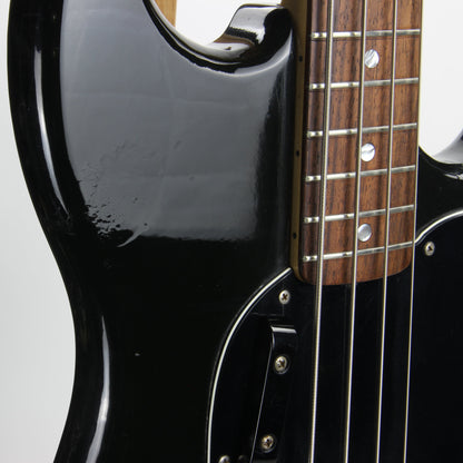 1978 Fender Musicmaster Bass Black w/ Rosewood Board - Vintage 1970's, Sounds Great!