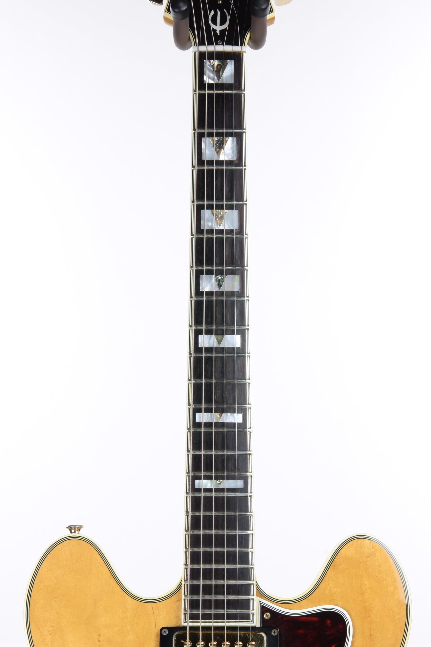 1985 Epiphone Japan Sheraton Matsumoku MIJ - Factory Gibson Case, Birdseye Maple, Natural Finish, Stop Tail, pre-elitist