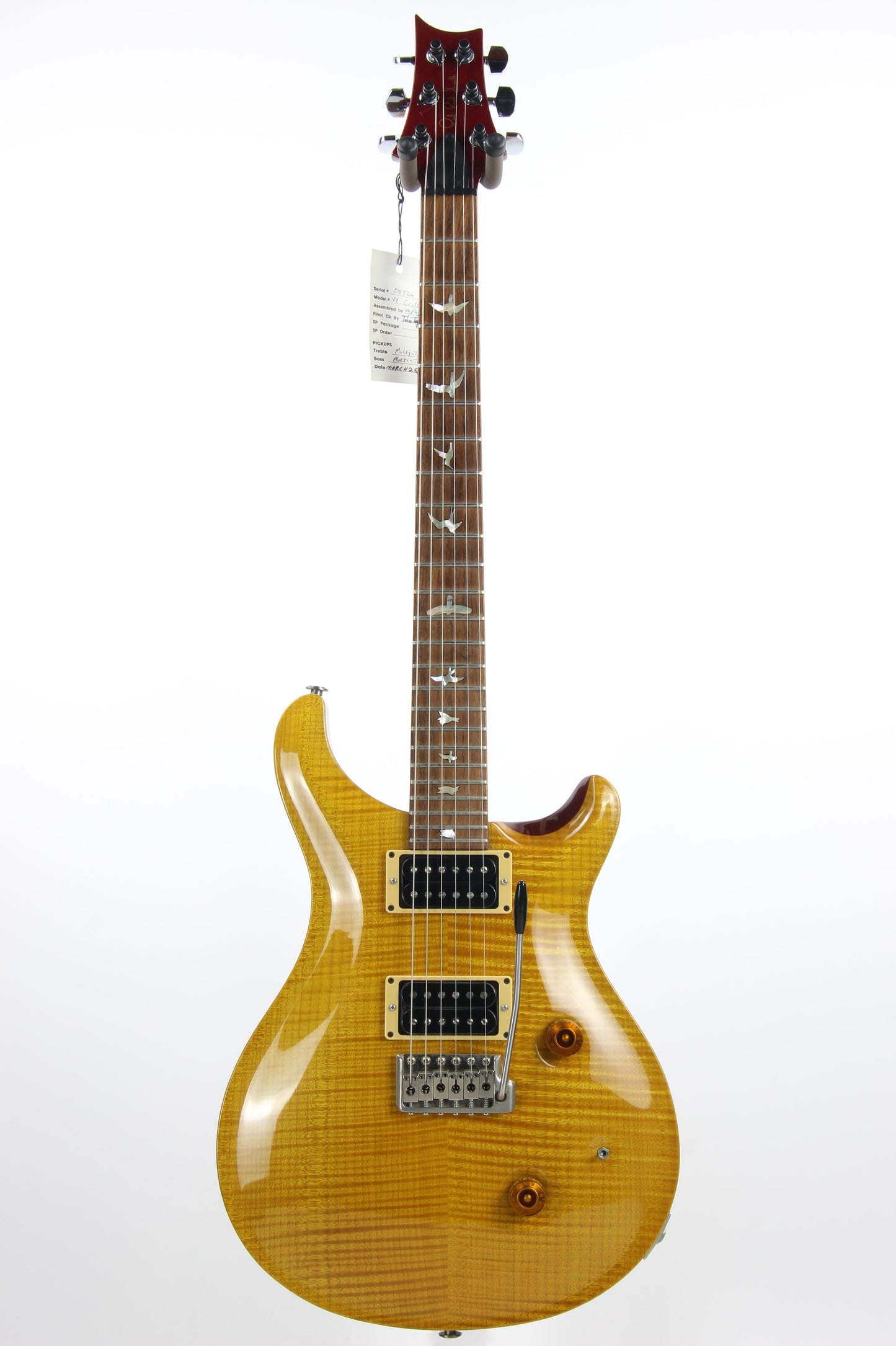 COLLECTORS! 1990 PRS Custom 24 - Vintage Yellow 10-Top Brazilian Rosewood - RARE Factory Multi-Tap Pickups! 1989 Paul Reed Smith