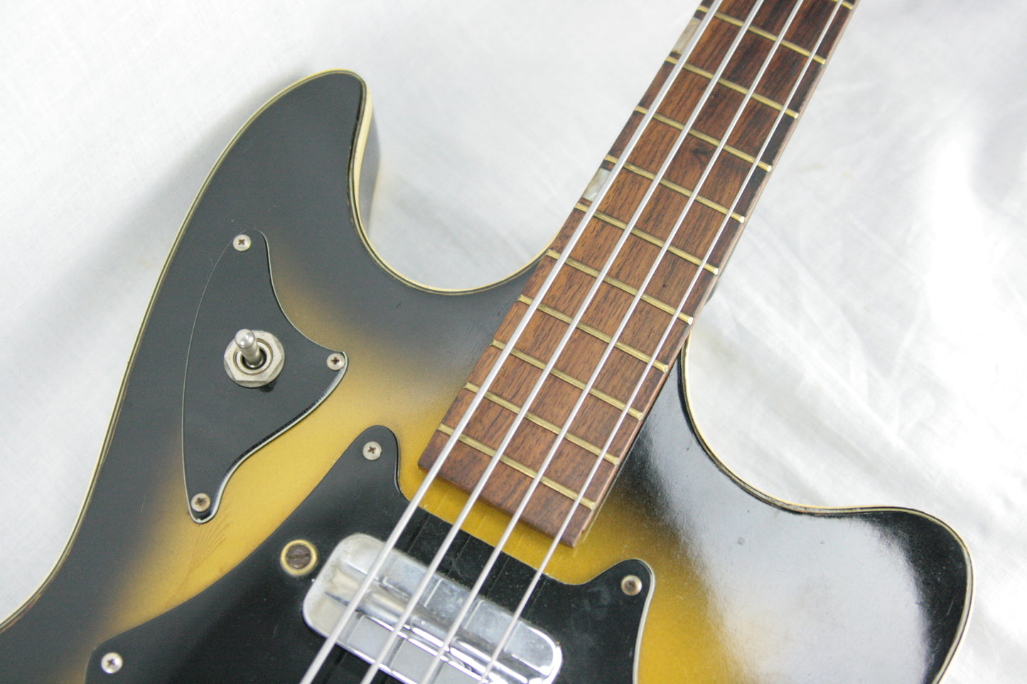 1960's Kay Truetone Double Pickup Vintage Electric Bass w/ Original Case! harmony h22 h27