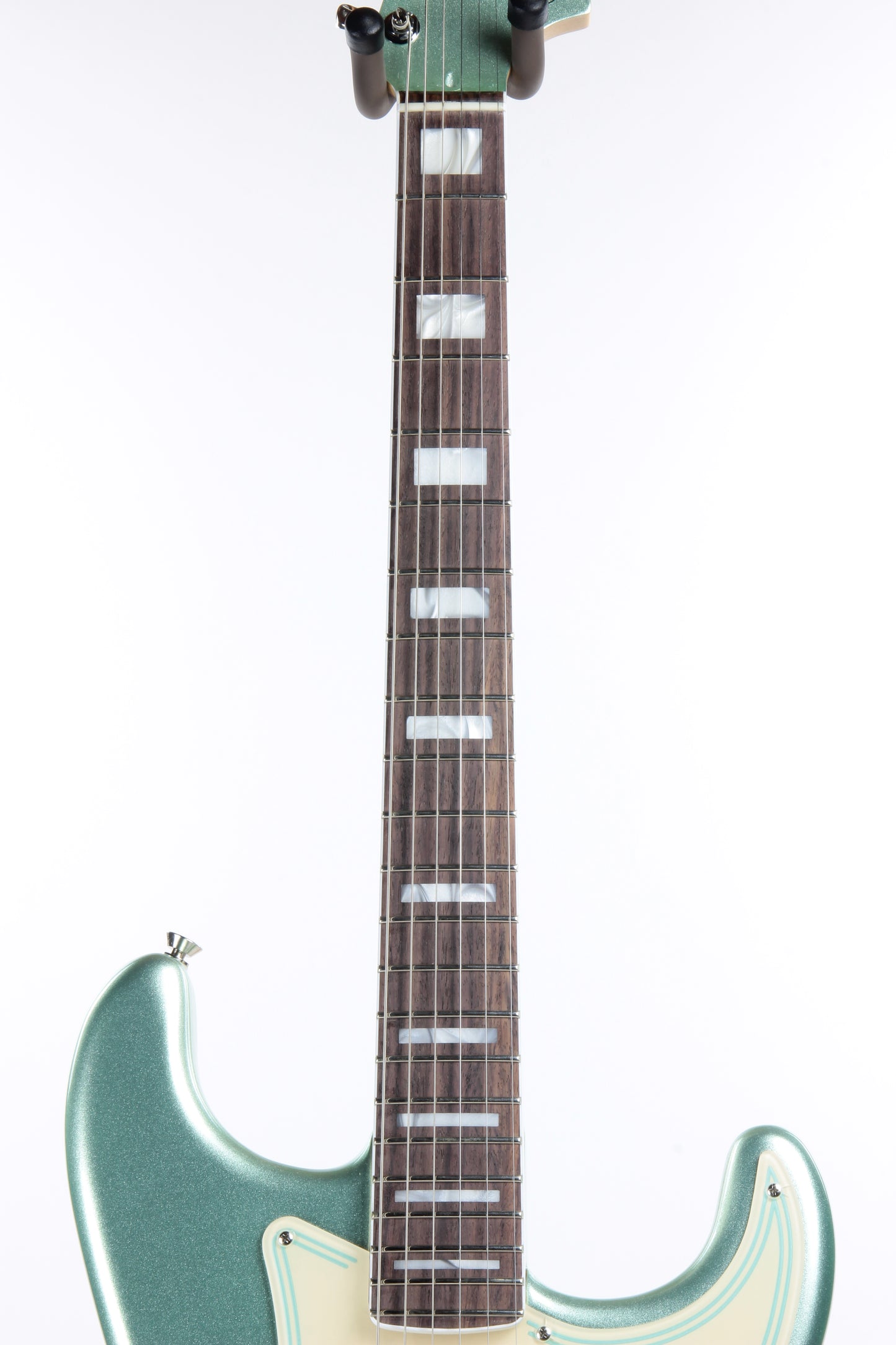 Fender American Jazz Stratocaster Strat Parallel Universe - USA Mystic Surf Green, Block Inlays, '65 Pure Vintage Pups, Matching H/S!