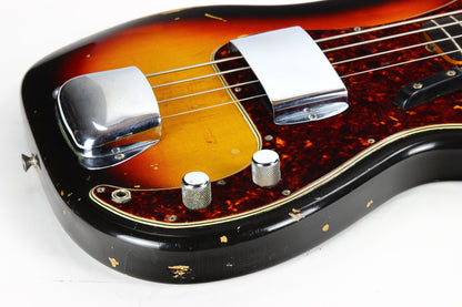 1964 Fender Precision Bass - Sunburst, Spaghetti Logo, Pre-CBS 1963 spec, Clay Dots, Vintage L-Series P-Bass