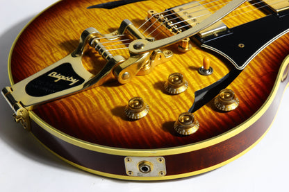 2005 Gibson Custom Shop Johnny A Signature - Ebony Board, Sunset Glow Sunburst, Bigsby es-355, l-4ces