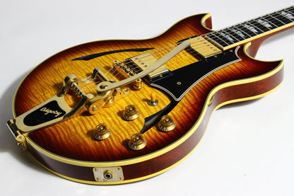 2005 Gibson Custom Shop Johnny A Signature - Ebony Board, Sunset Glow Sunburst, Bigsby es-355, l-4ces