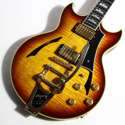 2005 Gibson Custom Shop Johnny A Signature - Ebony Board, Sunset Glow Sunburst, Bigsby es-355, l-4ces