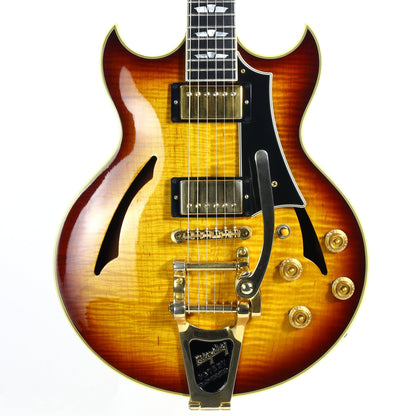 2005 Gibson Custom Shop Johnny A Signature - Ebony Board, Sunset Glow Sunburst, Bigsby es-355, l-4ces