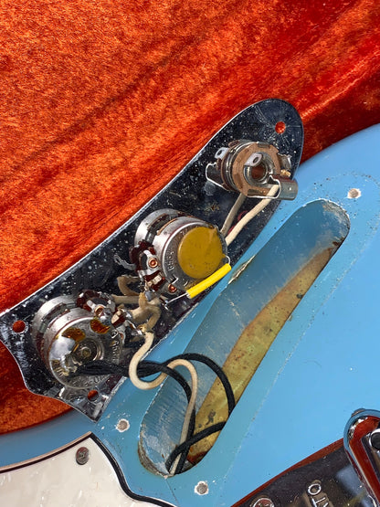 1965 Fender Mustang DAPHNE BLUE w/ Original Case - Kurt Cobain-type, L-Series, Small Headstock!