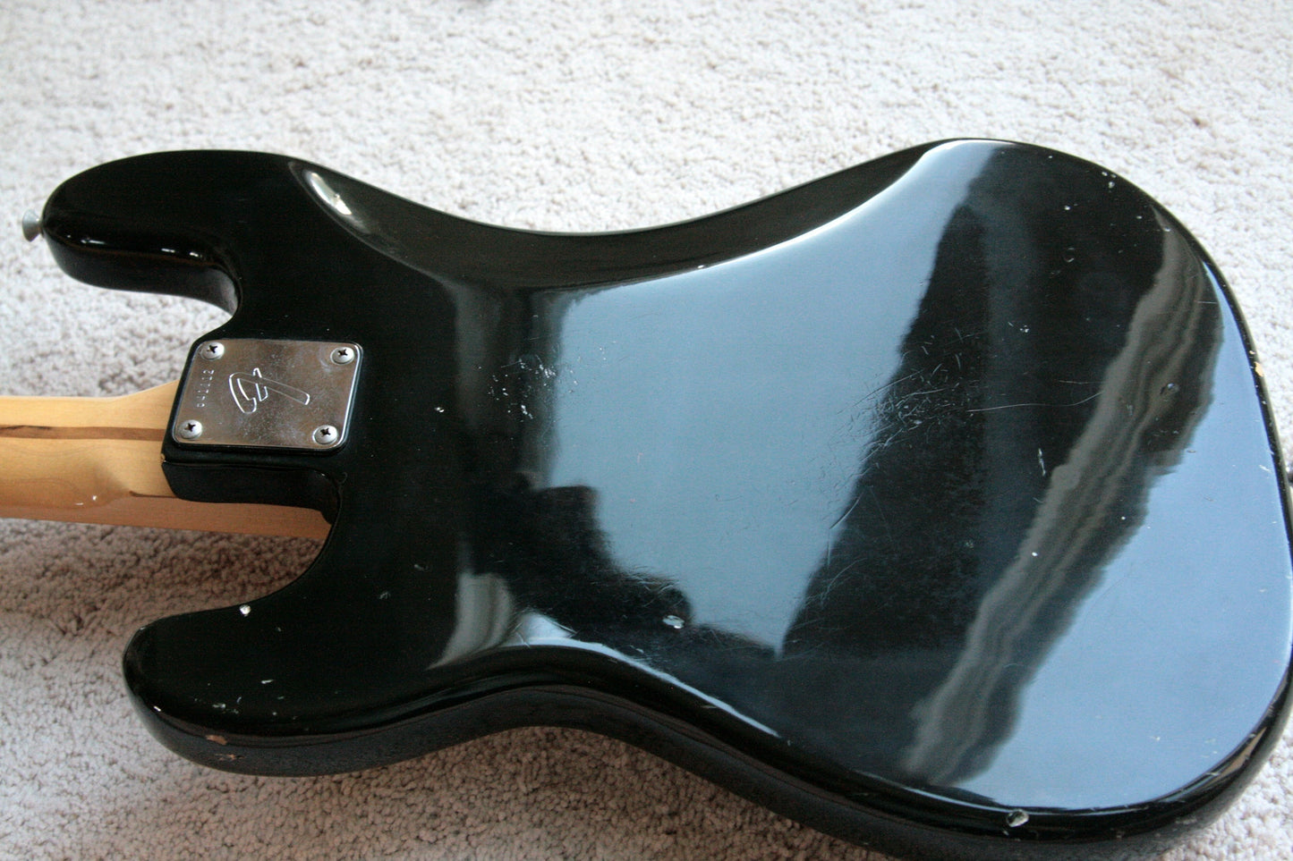 1974 Fender Precision Bass Fretless Black Custom Color - ALL ORIGINAL Vintage P! 1970’s, Maple Board