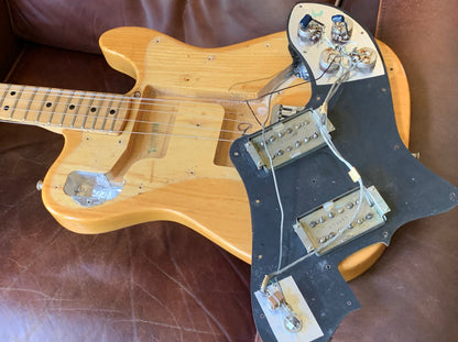 1974 Fender Telecaster Deluxe Natural - Vintage Original Tele Stratocaster Headstock, Wide Range Humbuckers, 1970's